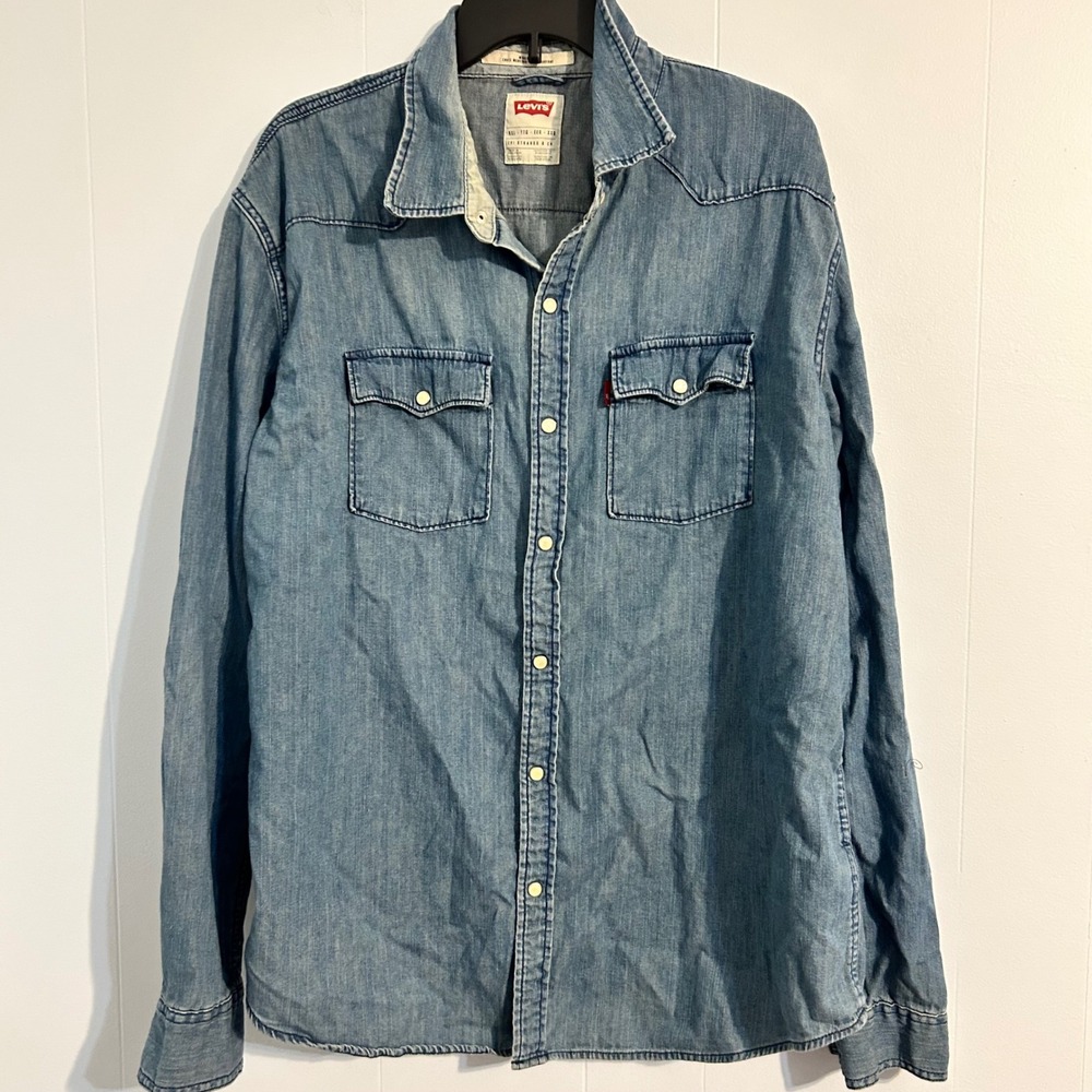 Levi's Light Blue Denim Button-Down Shirt